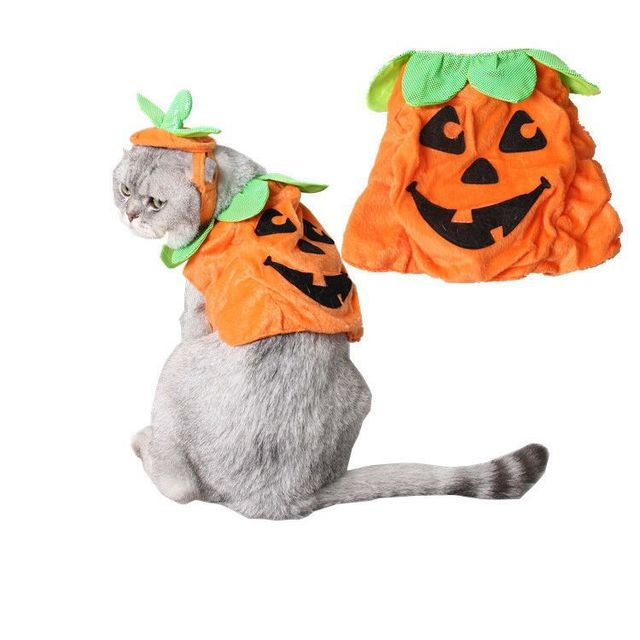 Halloween Pumpkin Hat Pet Costume – Funny Cat & Dog Prop