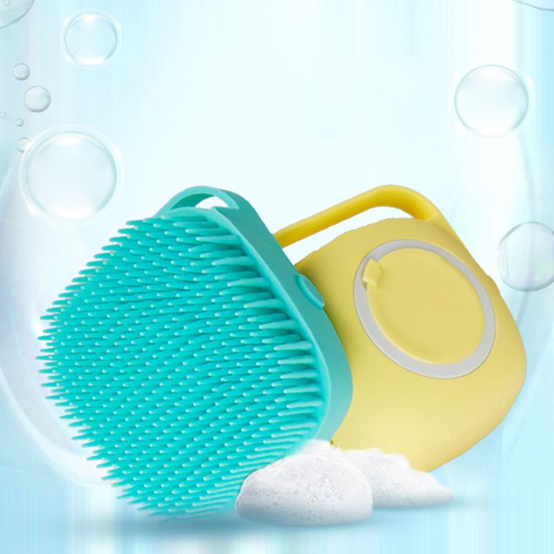 Silicone Pet Bath Brush & Shampoo Scrubber for Dogs & Cats