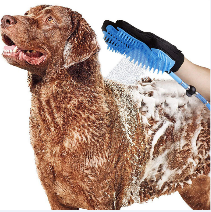 Handheld Pet Shower Head with Massage Brush