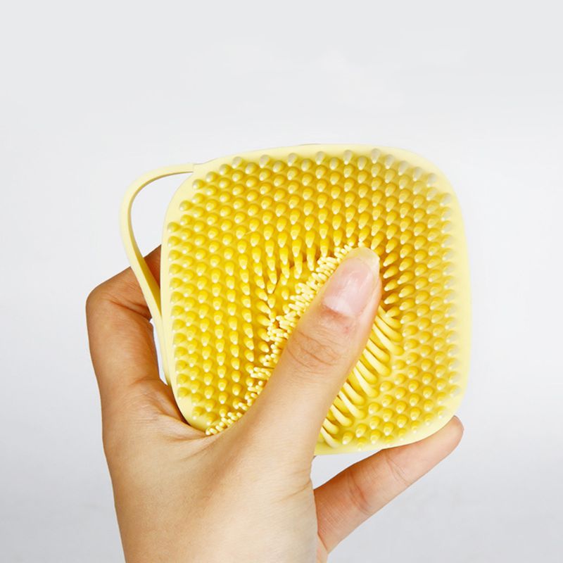 Silicone Pet Bath Brush & Shampoo Scrubber for Dogs & Cats
