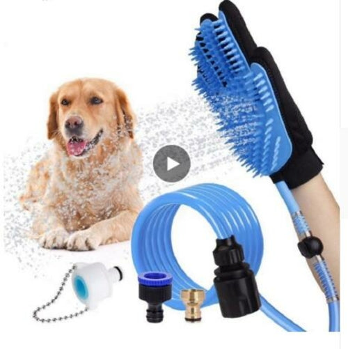 Handheld Pet Shower Head with Massage Brush