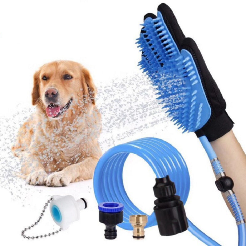 Handheld Pet Shower Head with Massage Brush