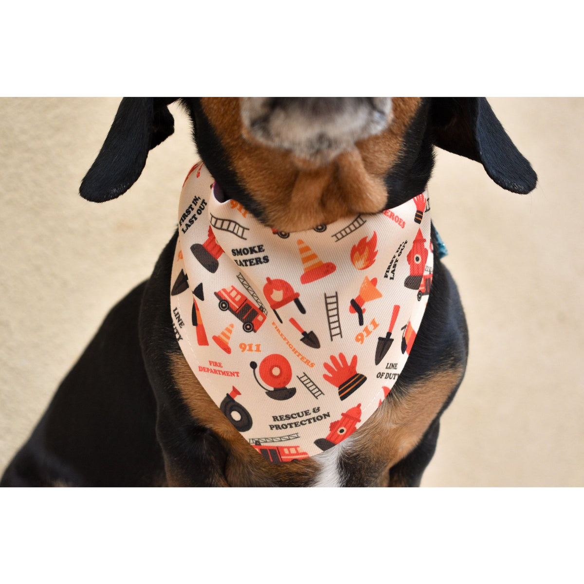 Fire Print Dog Bandana – Cool Neck Scarf for Dogs
