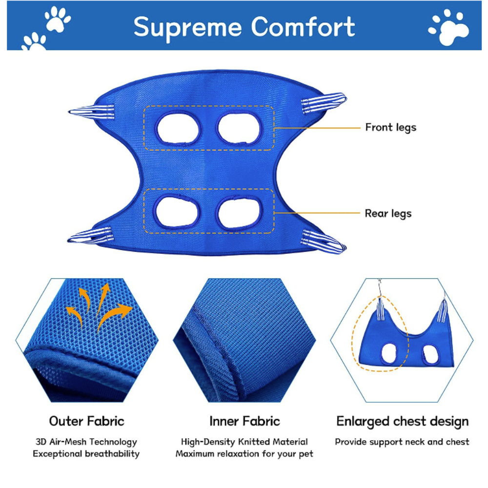 Cat Grooming Restraint Bag with Hammock – Stress-Free Bathing & Nail Trimming