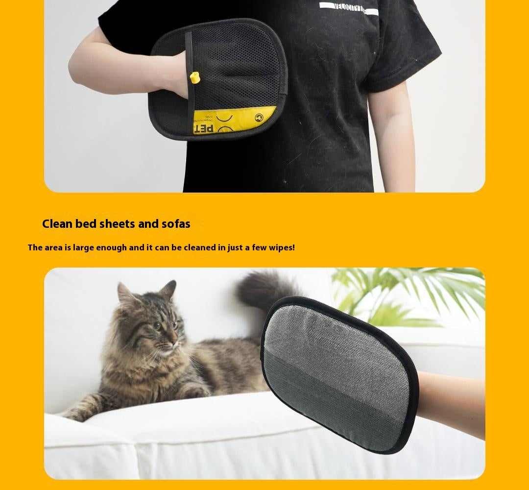 Pet Hair Removal Grooming Gloves – Reusable Fur Remover for Dogs & Cats