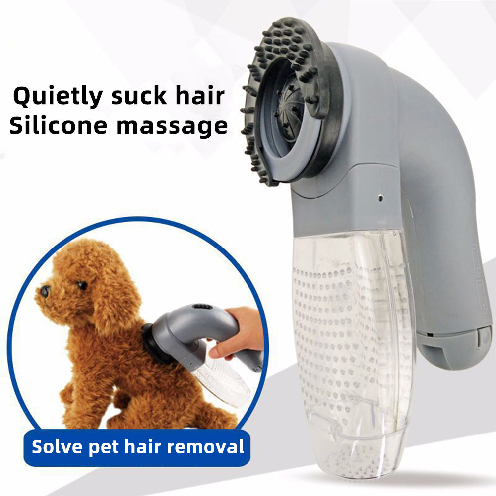 Electric Pet Hair Remover & Massage Brush for Dogs & Cats