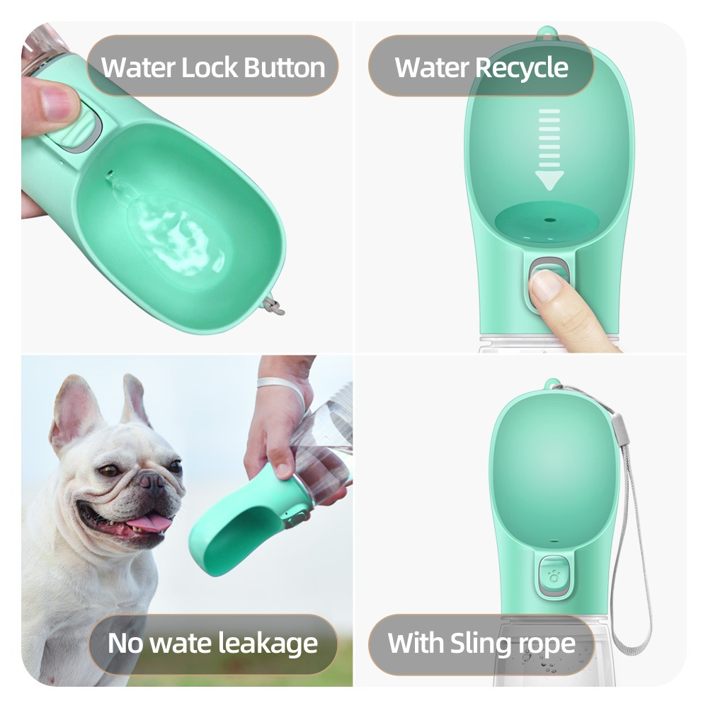 Portable Travel Pet Feeder Bowl & Water Dispenser for Dogs & Cats