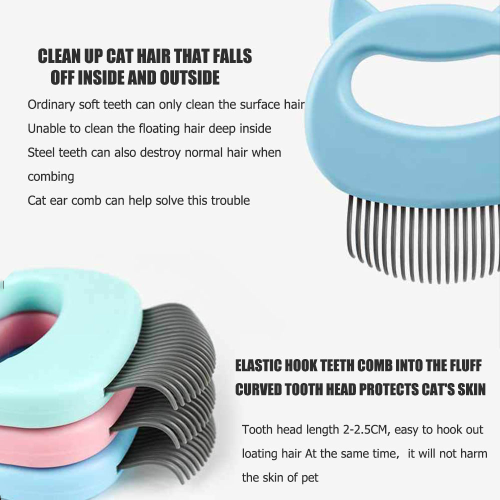Pet Grooming Massage Brush – Loose Hair Remover for Dogs & Cats