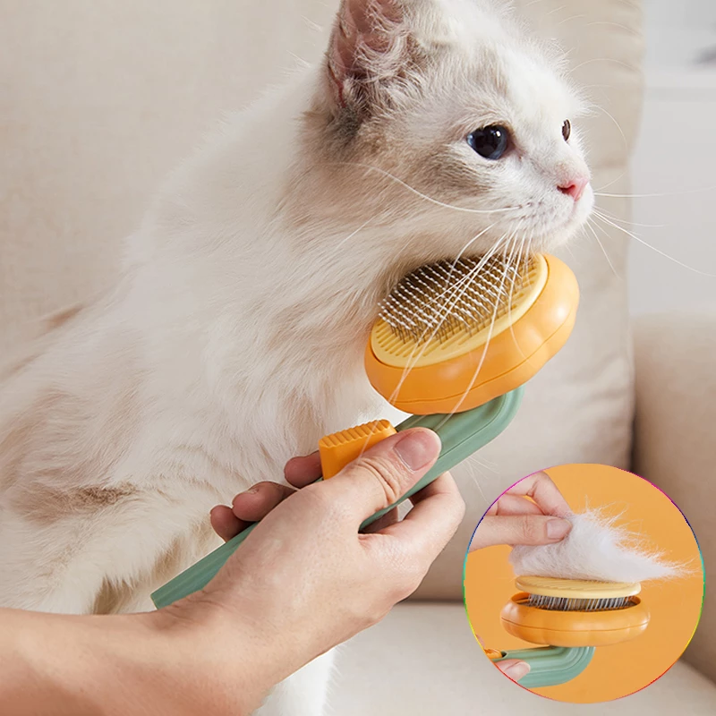 Pet Grooming Comb & Clean Brush – Cat & Dog Hair Brush