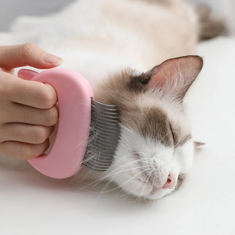 Pet Grooming Massage Brush – Loose Hair Remover for Dogs & Cats