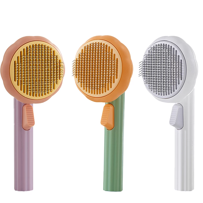 Pet Grooming Comb & Clean Brush – Cat & Dog Hair Brush