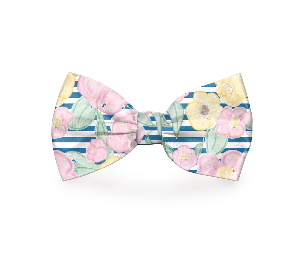 Floral Dog Bow Tie – Preppy Pet Neck Accessory